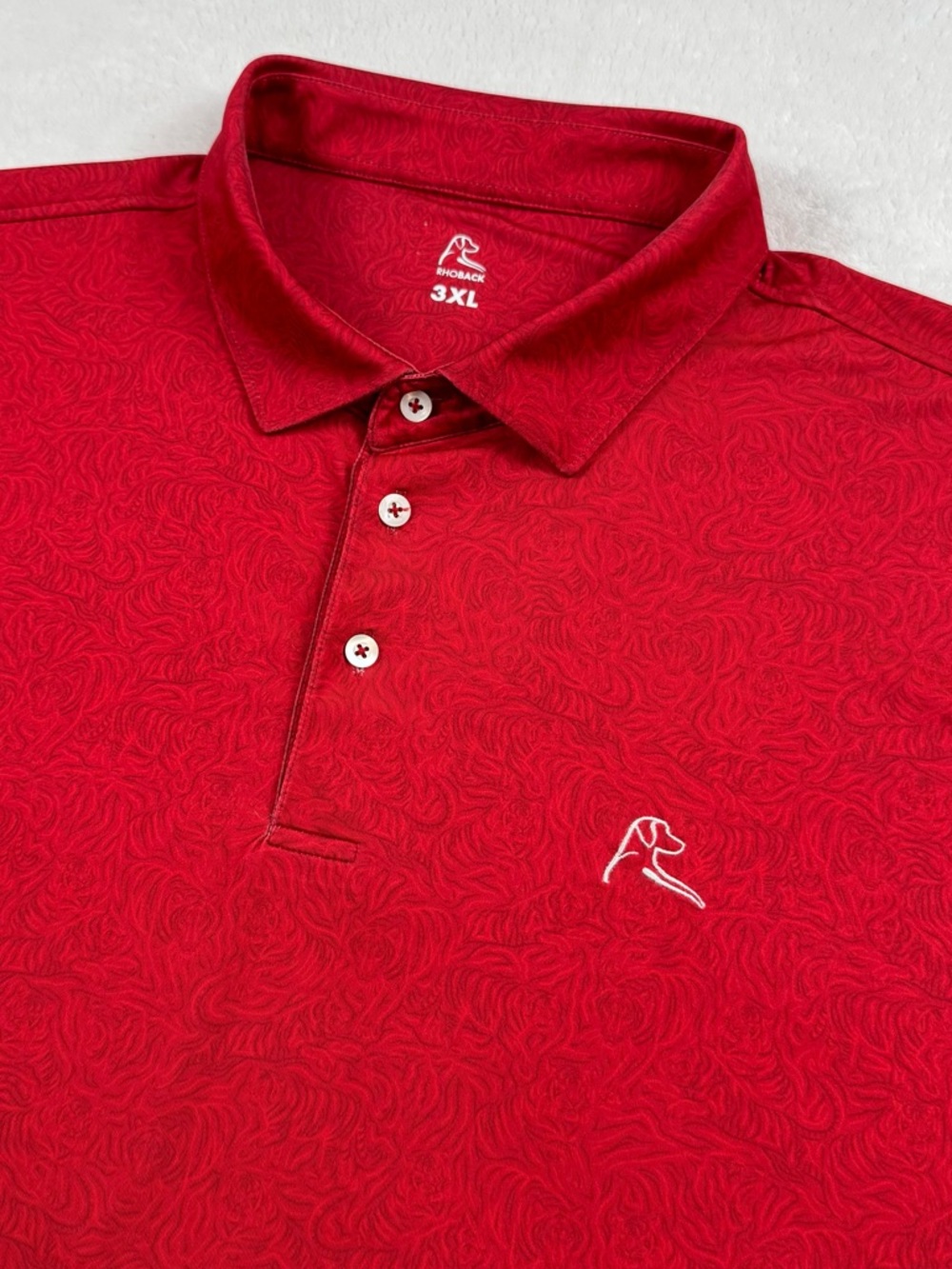 SOLD? Rhoback the tiger polo shirt men’s size 3XL Sunday red golf performance